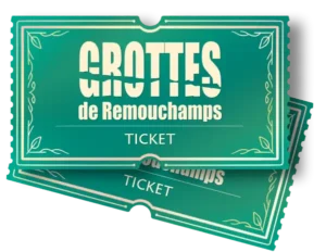 Grotten van Remouchamps ticket illustratie